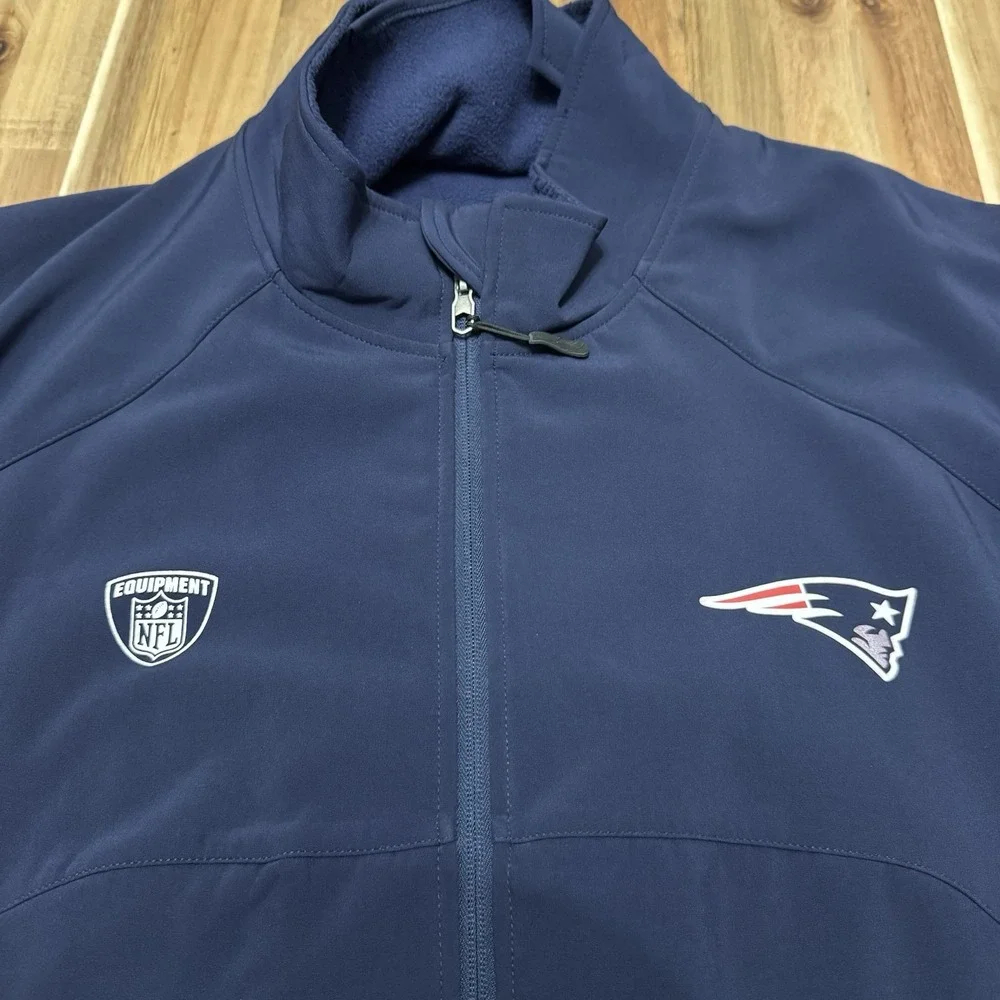 Vintage New England Patriots Jacket Mens XL Reebok On Field Full‎ Zip Authentic